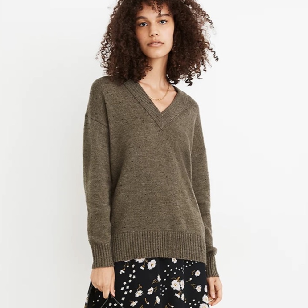 Madewell Donegal Bartlett V Neck Sweater